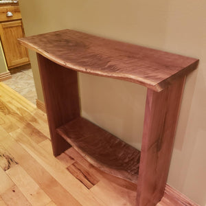 Quilted Walnut Entry Table