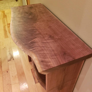 Quilted Walnut Entry Table