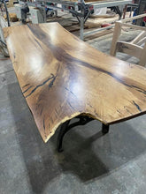 Load image into Gallery viewer, White Oak Table with Cast Iron Base
